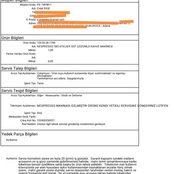 Karaca, Nespresso Kahve Makinesi Satıyor, Garantisi İle İlgilenmiyor!