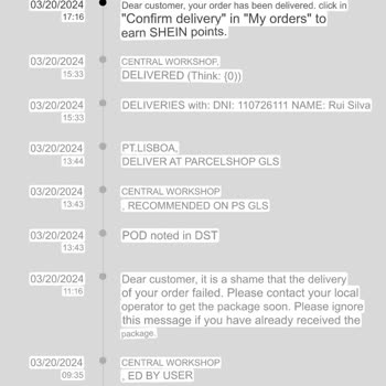 SHEIN Missing Parcel (61535172316244) & Unreliable GLS Parcelshop