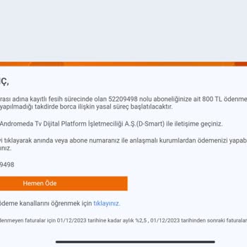D-Smart Ağrı Bayisine Cihaz Teslim Etmeme Rağmen Sisteme Düşmemiş