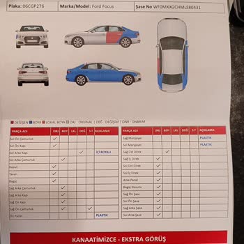 Expertika Oto Ekspertiz Direği Boyalı Araba Resimlerde Taralı Değil