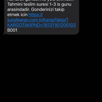Sürat Kargo Elden Teslim Etmeme