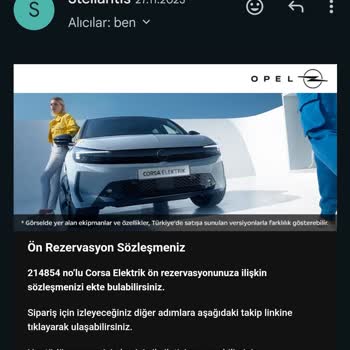 Opel TR'den Söz Verilen Corsa E Hediye Şarj Kartının Verilmemesi.