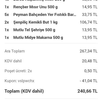 Yemeksepeti Market Hakmar Para İadesi!