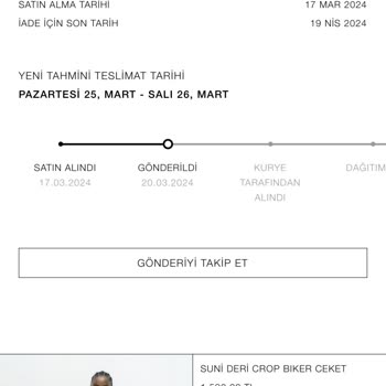 Zara Gönderilen Ürünün Teslim Edilmemesi