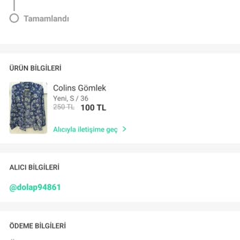 Dolap Uygulaması Kargo Yansıtması