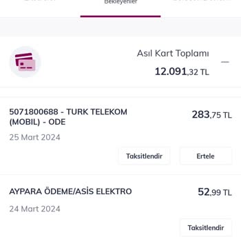 Aypara Kartımdan Para Çekti