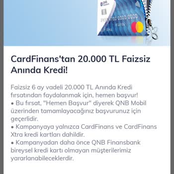 QNB Finansbank Faizsiz Kredi Kampanyası?