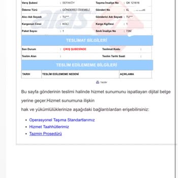 Aras Kargo Bingöl'de Teslimat Sorunu Ve Bilgilendirme Eksikliği