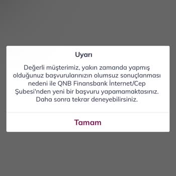 QNB Finansbank Yeni Müşterilere %0 Faiz Kampanyasına Başvuramıyorum