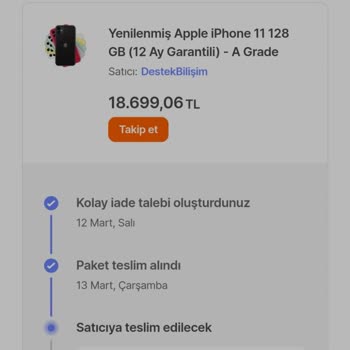 Hepsijet Kargom 13 Gündür Kargo Depoda.