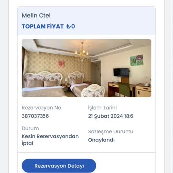 Melin Otel Tatilbudur Dan Rezervasyon Yaparken Korkun. Otel Yerimiz Yok Dedi.
