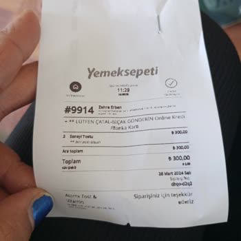 Atomx Tost & Vitamin Yemeksepeti İlgisizliği Ve Batıkent Atomx Tost Ve Vitamin