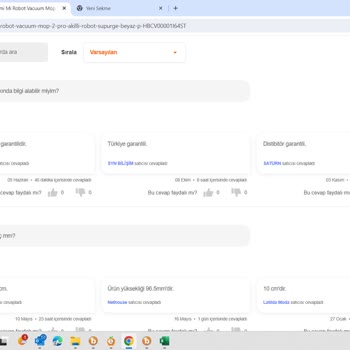 Hepsiburada Satürn Satıcısının İthalatçı Garanti Çıkan Ürün
