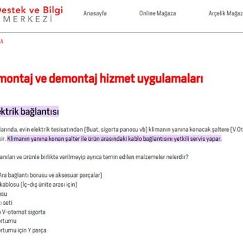 Arçelik Klima Montaj Elemanı Dövmediği Kaldı Bir