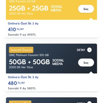 Turkcell Üst Paket Fiyat Artışı