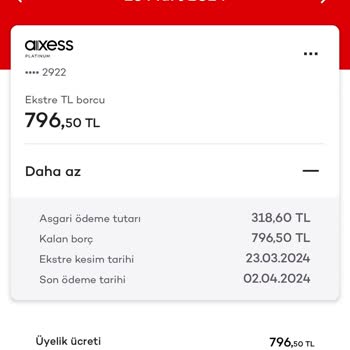 Akbank Platinum Card Fahiş Üyelik Ücreti