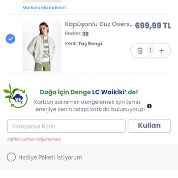 LC Waikiki Alışveriş Kuponu Kullanamıyorum