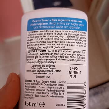 Palette Küllü Sarı Saç Toneri