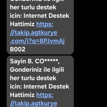 AGT Kurye (aynigunteslim.com) Teslim Edilemeyen Ziraat Banka Kartım