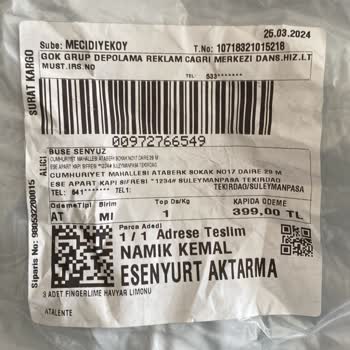 Gök Grup Depolama Havyar Limonu Şikayet