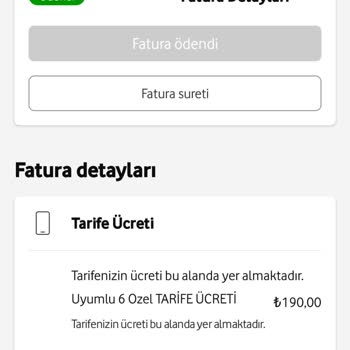 Vodafone Habersiz Telefon Faturası Artışı