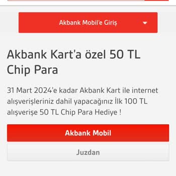 Akbank Kampanya Katılım Chip Para Vermiyor Harcamalar Boşunadır.