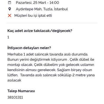 Armut İptal Olan İşlerin Ve Alınamayan İşlerin Ücret İadesi