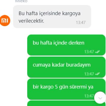 MIEKO Mieko 48 Saat İçin De Kargo Diyor 3 Gündür Ürünüm Kargoya Verilmedi