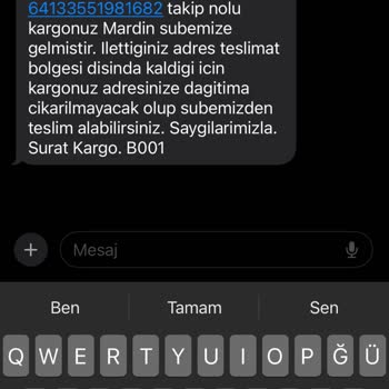 Sürat Kargo'nun İş Bilmezliği!