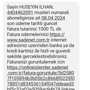 Sadenet Adlı Firma Vermediği Hizmetin Parasını İstiyor
