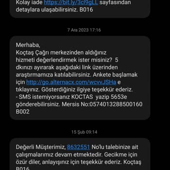 Koçtaş Kalitesiz Malzeme Ve Satış Sonrası Hizmet