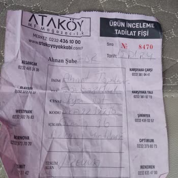 Ataköy Ayakkabı Bot Şikayet Ürün Ücreti İadesi