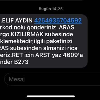 Aras Kargo Kargoyu Adrese İstememe Rağmen Şubeden Almam Gerektiği Söyleniyor