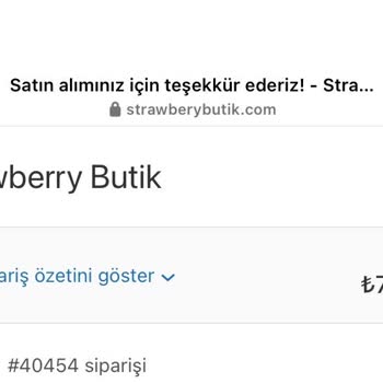 Strawberry Butik Şikayet