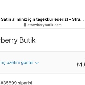 Strawberry Butik Şikayet