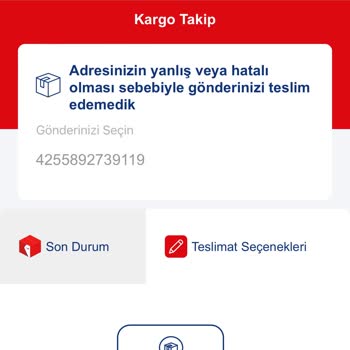 Aras Kargo'nun Adresi Yanlış Demesi
