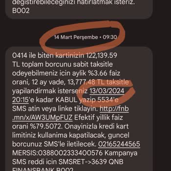 QNB Finansbank Yapılandırma Yaparken Onay Mesajı Tarihini Geçirdiniz