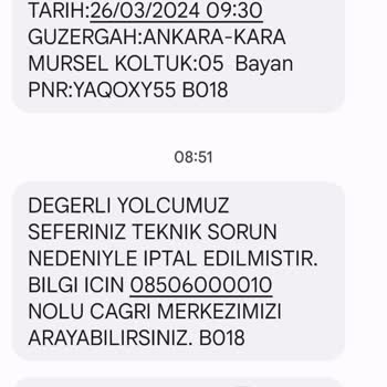 Efe Tur Otobüs Sefer İptali Ve Müşteri Hizmetleri Sorunu