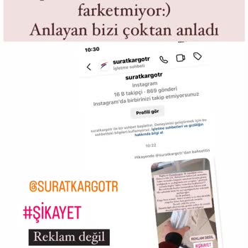 Danışmaya Bırakılan Sürat Kargo Haber Vermek Zorunda Değillermiş!