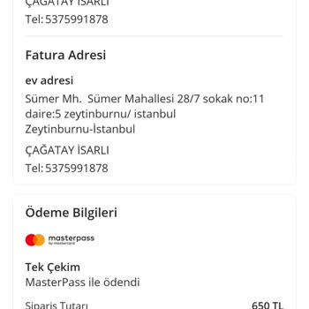 N11 Platformu DeFacto Montu Sistem Hatası Sebebiyle Ürünü Göndermiyor