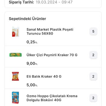 Migros Sanal Market Siparişim Gelmedi