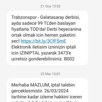TOD Tv Tod İptal İşlemi