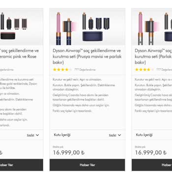 Dyson Airwrap Stok Problemi