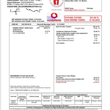Vodafone Tahsilata Aracılık Eden Hizmetler Saçmalığı