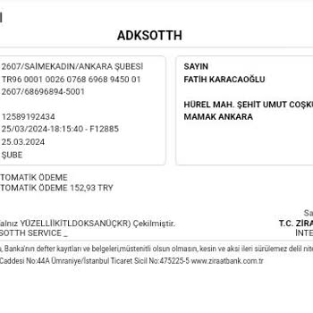 Ziraat Bankası Bilgim Dışı Otomatik Ödeme Kesintisi