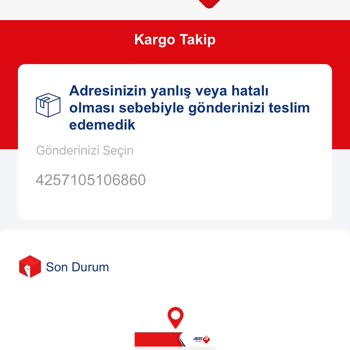 Aras Kargo Gazcılar Şubesi Ürünümü Adrese Ulaştırmıyor