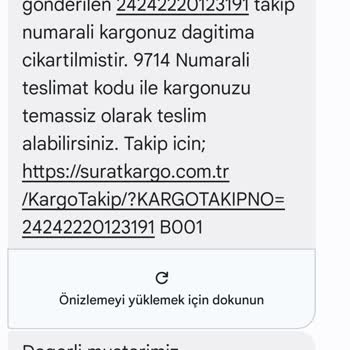 Sürat Kargo Manavgat Şelale Şubesi Kargolarımı Teslim Etmiyor