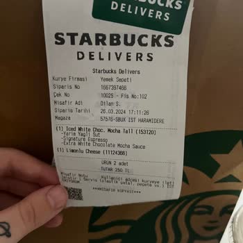 Haramidere Starbucks Eksik Ürün Gönderimi