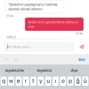 Haramidere Starbucks Eksik Ürün Gönderimi