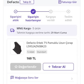N11 De Facto Mağazası İptal Edilen Ürünler